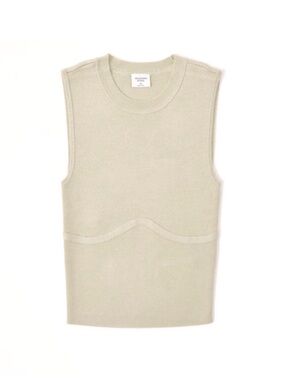 Abercrombie & Fitch Light Tan Beige Neutral Underbust Corset Tank Top SM